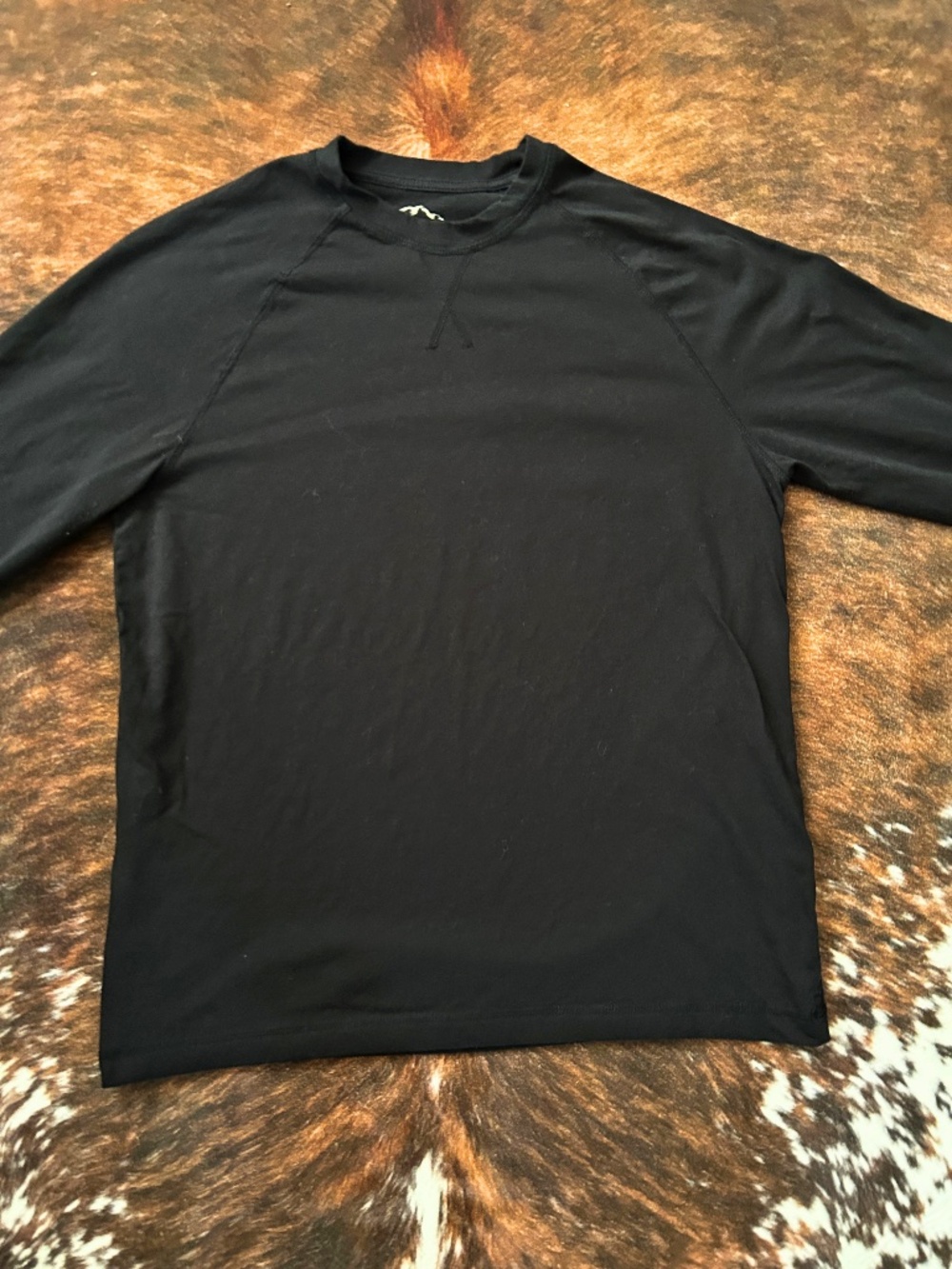 Women's Black Long Sleeve Crew Tee
